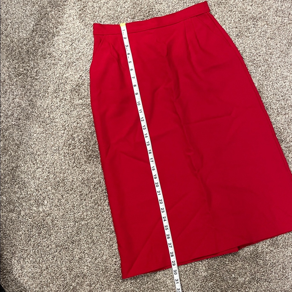 Vintage Red Pencil Skirt with Pockets Made in USA Size 12 - Picture 10 of 10